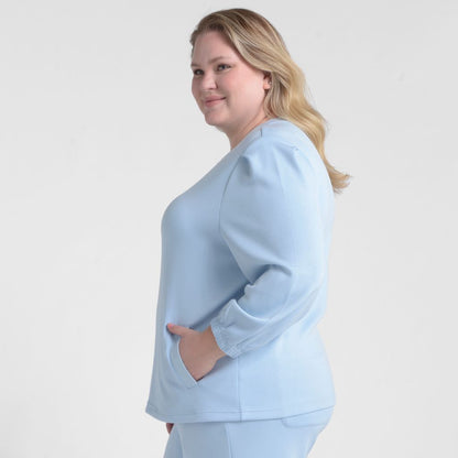 Christopher & Banks Relaxed Restyled Brushed Crew Neck Top