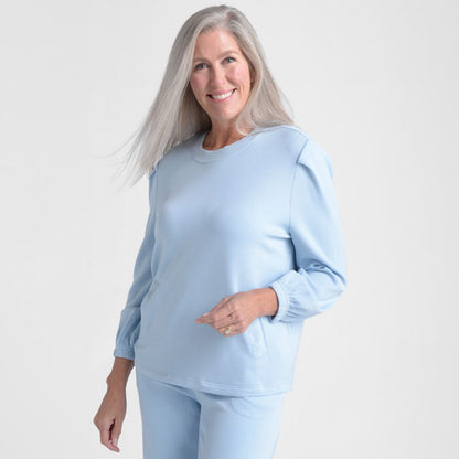 Christopher & Banks Relaxed Restyled Brushed Crew Neck Top