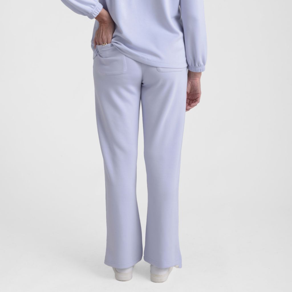 Christopher & Banks Relaxed Restyled Brushed Wide Leg Pull On Pant