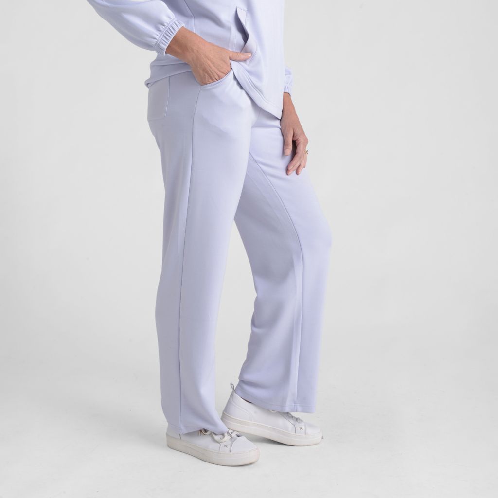 Christopher & Banks Relaxed Restyled Brushed Wide Leg Pull On Pant