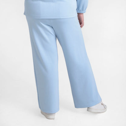 Christopher & Banks Relaxed Restyled Brushed Wide Leg Pull On Pant