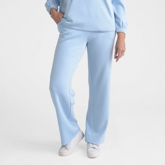 Christopher & Banks Relaxed Restyled Brushed Wide Leg Pull On Pant