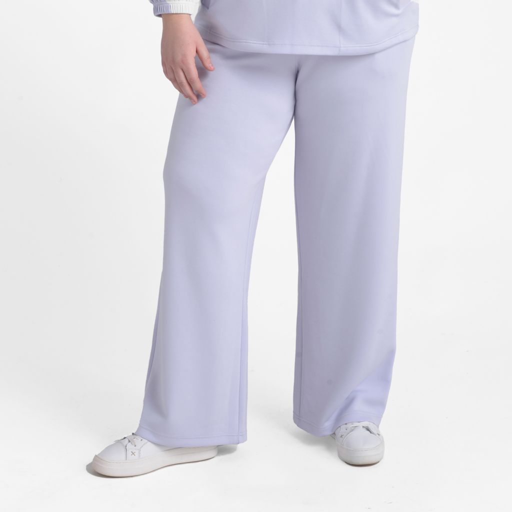 Christopher & Banks Relaxed Restyled Brushed Wide Leg Pull On Pant