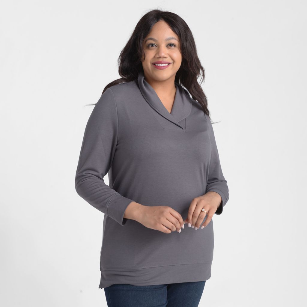 Christopher & Banks Shawl Collar Long Sleeve Tunic