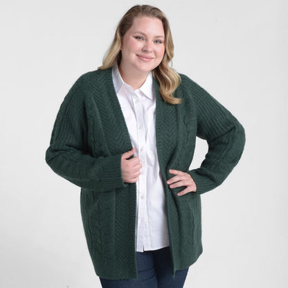 Christopher & Banks Cable Stitch Open Front Cardigan