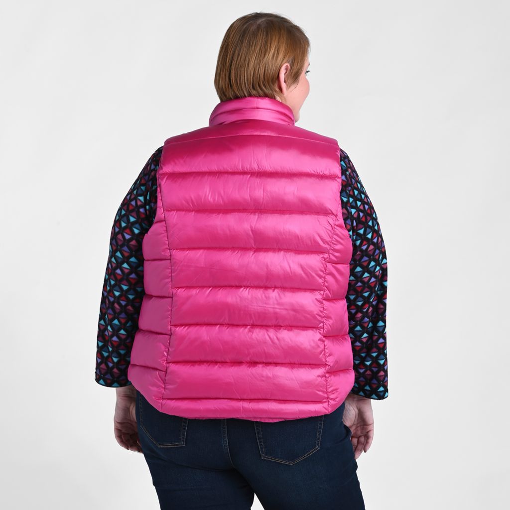 Christopher & Banks Shine Zip Front Vest