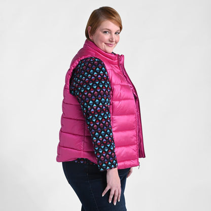 Christopher & Banks Shine Zip Front Vest