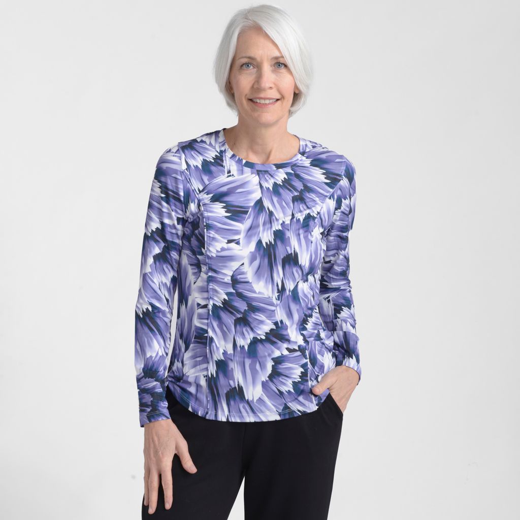 Christopher & Banks Relaxed Restyled Abstract Print Seamed Tee