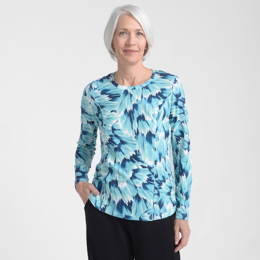 Christopher & Banks Relaxed Restyled Abstract Print Seamed Tee