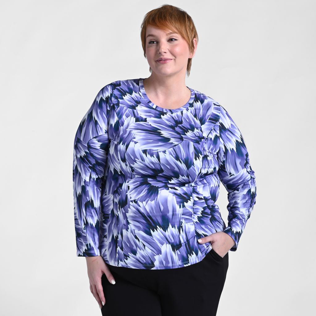 Christopher & Banks Relaxed Restyled Abstract Print Seamed Tee