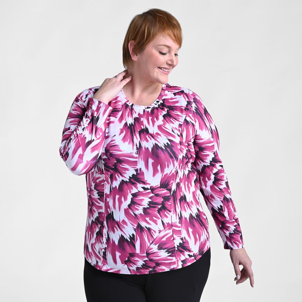 Christopher & Banks Relaxed Restyled Abstract Print Seamed Tee