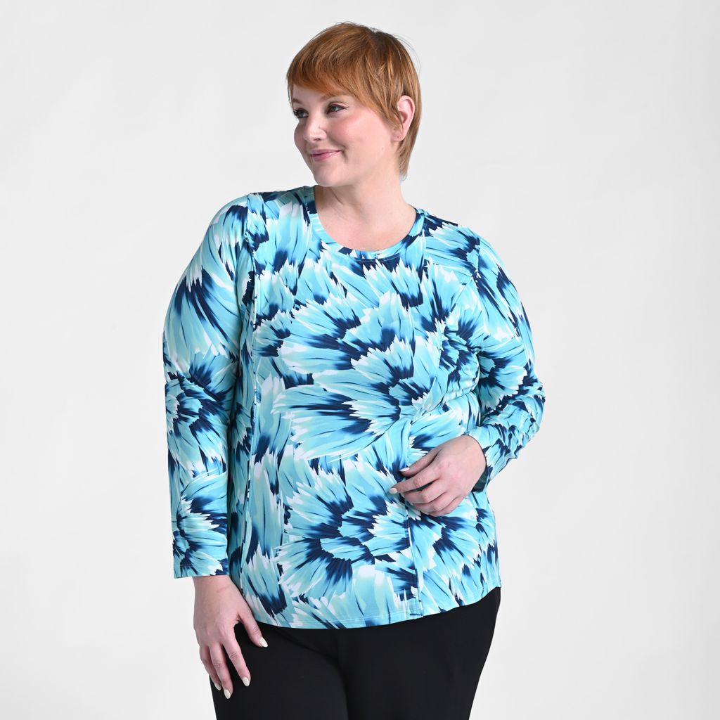 Christopher & Banks Relaxed Restyled Abstract Print Seamed Tee