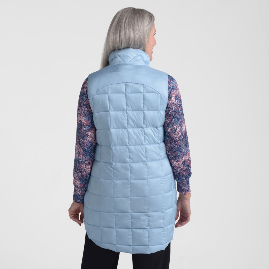 Christopher & Banks Relaxed Restyled Quilted Puffer Long Vest