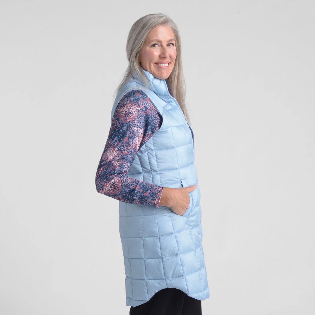 Christopher & Banks Relaxed Restyled Quilted Puffer Long Vest