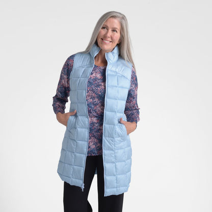 Christopher & Banks Relaxed Restyled Quilted Puffer Long Vest
