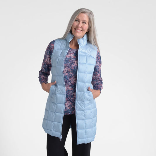 Christopher & Banks Relaxed Restyled Quilted Puffer Long Vest