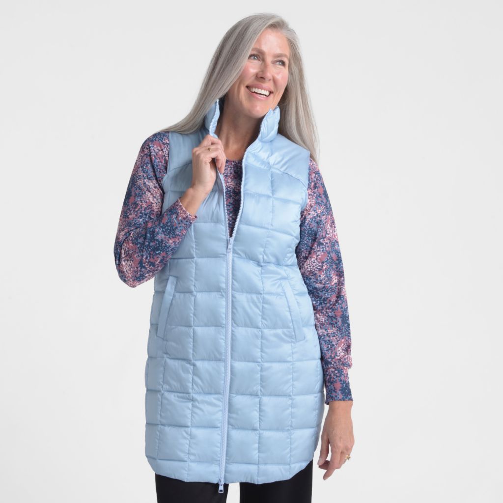 Christopher & Banks Relaxed Restyled Quilted Puffer Long Vest