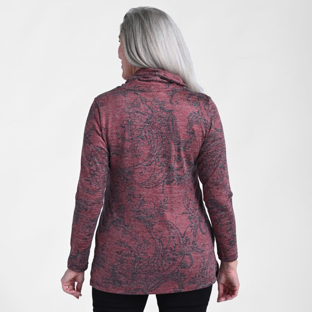 Christopher & Banks Printed Cowl Neck Tunic