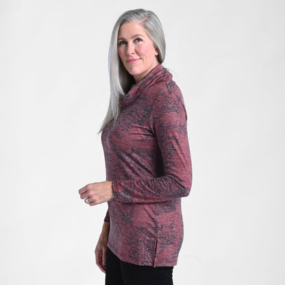 Christopher & Banks Printed Cowl Neck Tunic