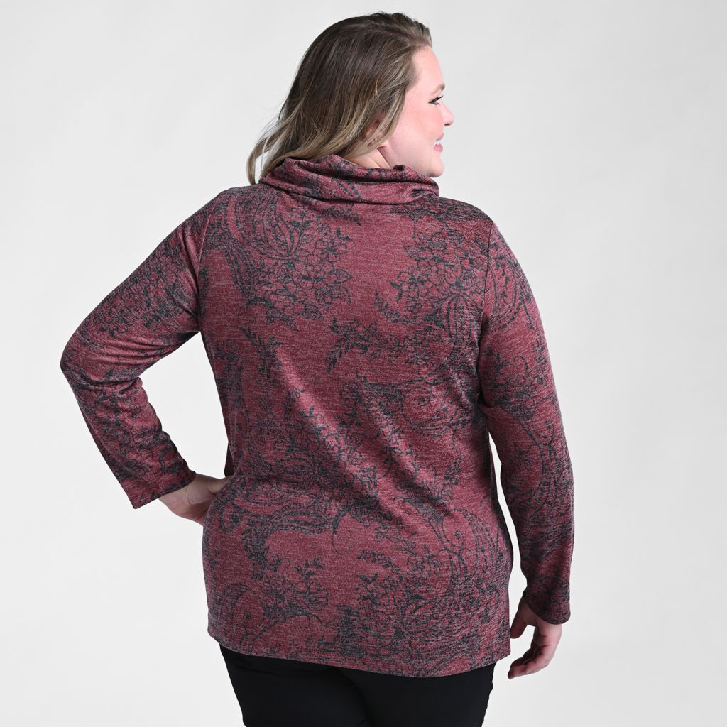 Christopher & Banks Printed Cowl Neck Tunic