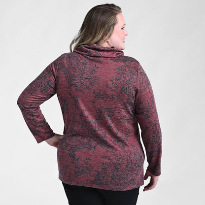 Christopher & Banks Printed Cowl Neck Tunic