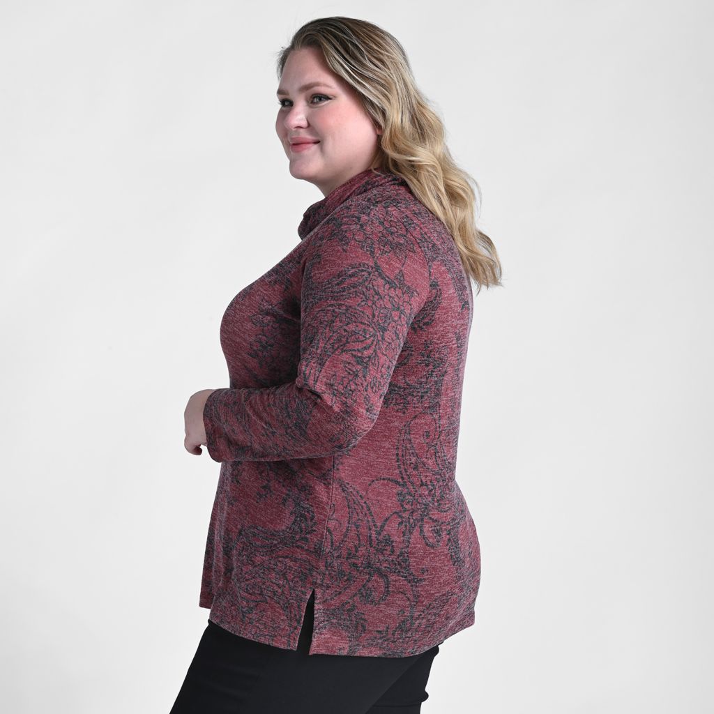 Christopher & Banks Printed Cowl Neck Tunic