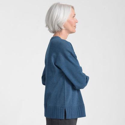 Christopher & Banks Relaxed Restyled Rib Trim Crewneck Top