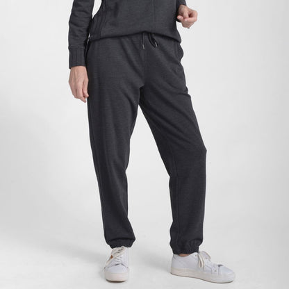 Christopher & Banks Relaxed Restyled Rib Trim Tie Waist Jogger Pant