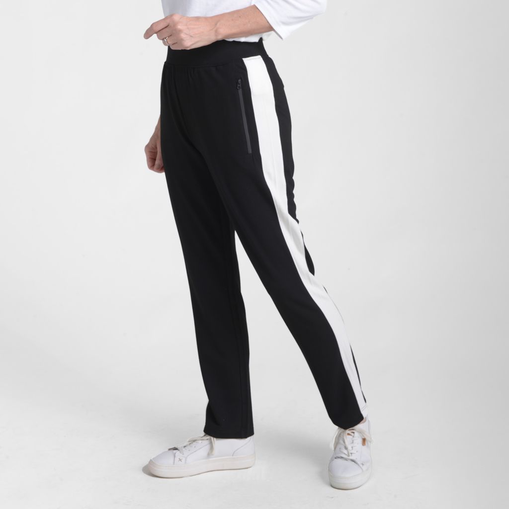Christopher & Banks Relaxed Restyled Racer Stripe Tapered Leg Pant