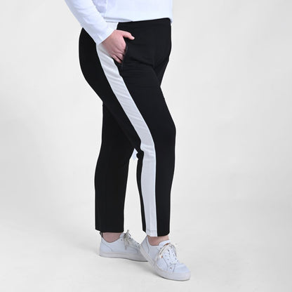 Christopher & Banks Relaxed Restyled Racer Stripe Tapered Leg Pant