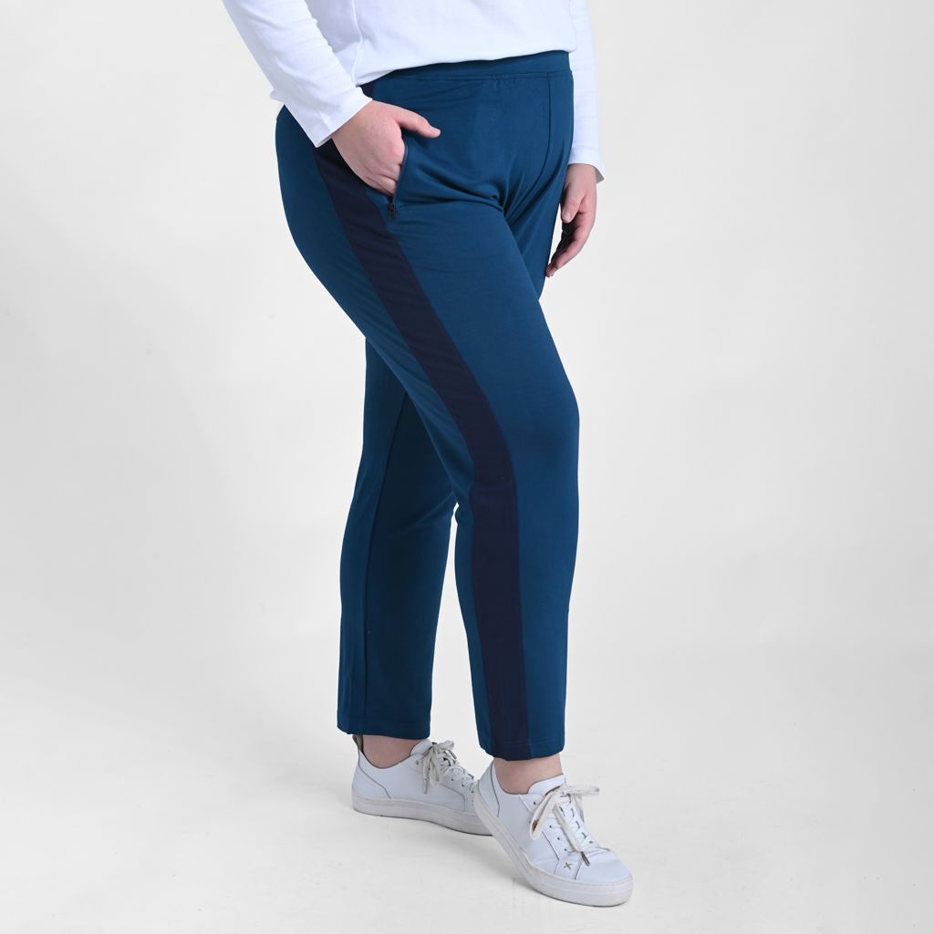 Christopher & Banks Relaxed Restyled Racer Stripe Tapered Leg Pant