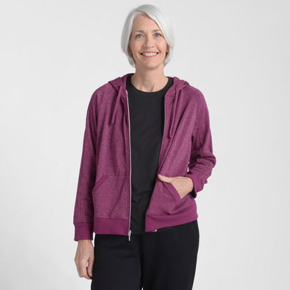 Christopher & Banks Relaxed Restyled Sparkly Zip Up Hoodie