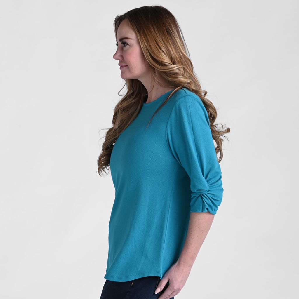 Christopher & Banks Ballet Neck Twisted Sleeve Tee