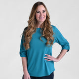 Christopher & Banks Ballet Neck Twisted Sleeve Tee