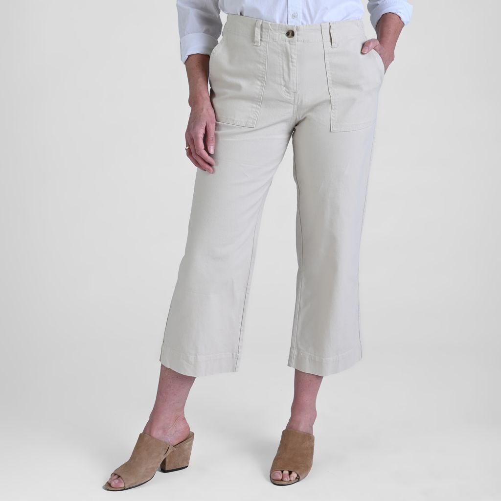 Christopher & Banks Relaxed Fit Wide Leg Crop Pant