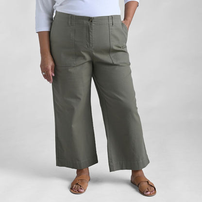 Christopher & Banks Relaxed Fit Wide Leg Crop Pant