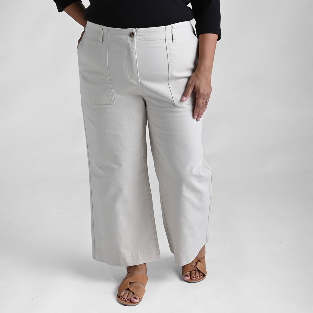 Christopher & Banks Relaxed Fit Wide Leg Crop Pant