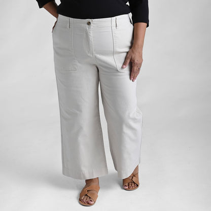 Christopher & Banks Relaxed Fit Wide Leg Crop Pant