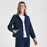 Christopher & Banks Relaxed Restyled Patch Pocket Zip Front Jacket