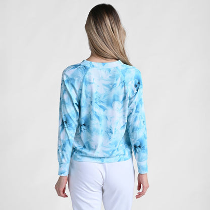 Christopher & Banks Relaxed Restyled Floral Print Raglan Sleeve Tee