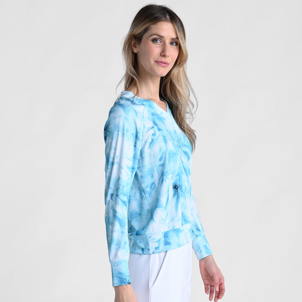 Christopher & Banks Relaxed Restyled Floral Print Raglan Sleeve Tee