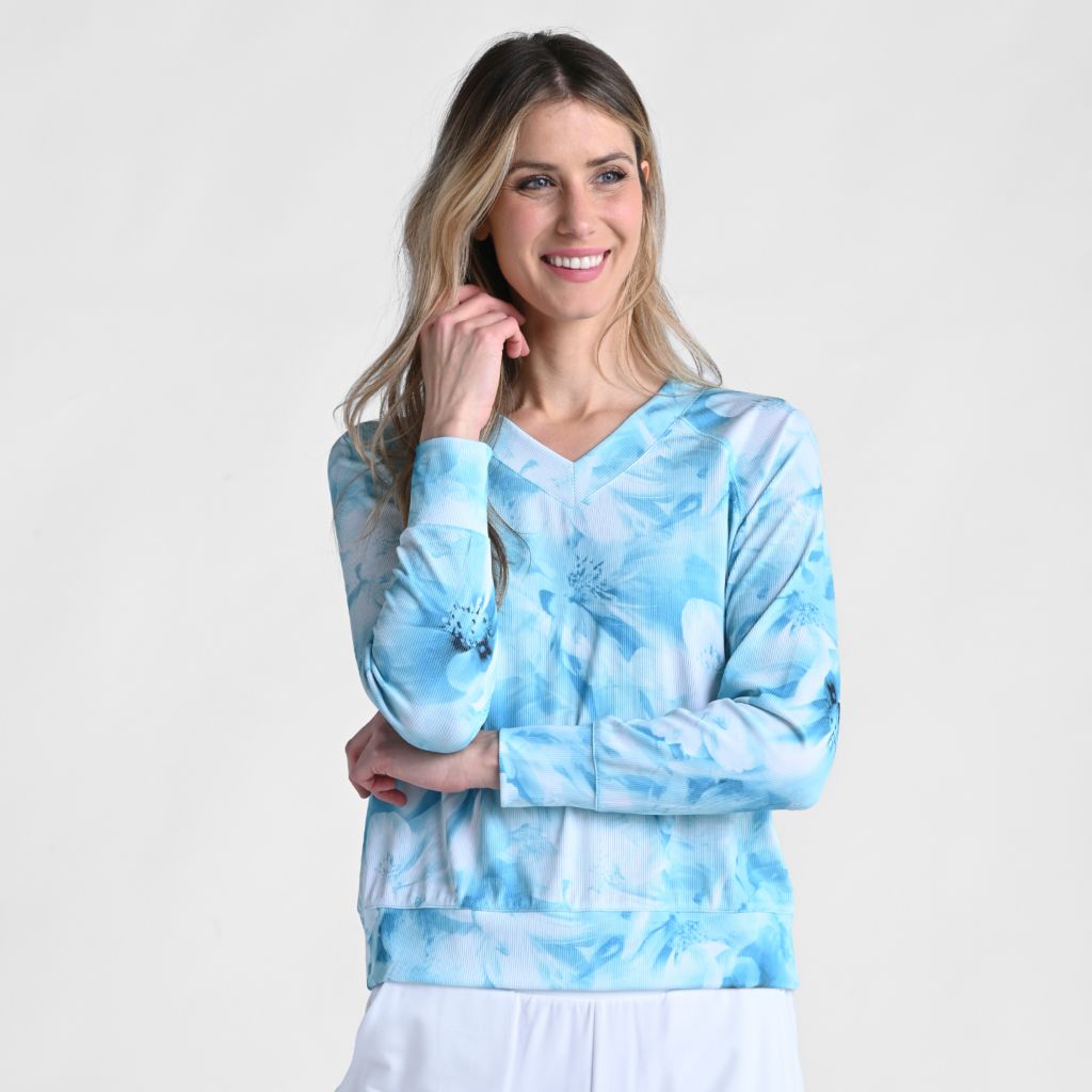 Christopher & Banks Relaxed Restyled Floral Print Raglan Sleeve Tee