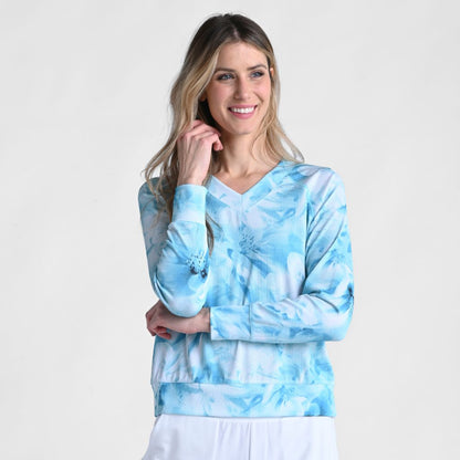 Christopher & Banks Relaxed Restyled Floral Print Raglan Sleeve Tee