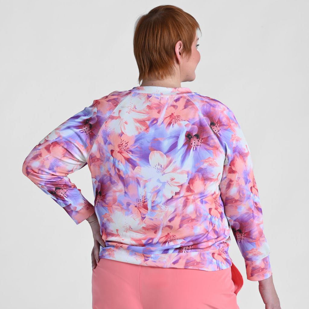 Christopher & Banks Relaxed Restyled Floral Print Raglan Sleeve Tee