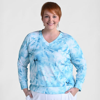 Christopher & Banks Relaxed Restyled Floral Print Raglan Sleeve Tee