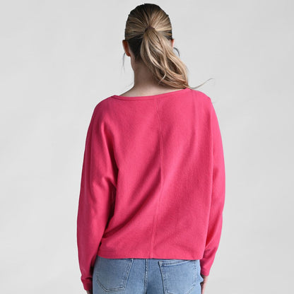 Christopher & Banks Relaxed Restyled Dolman Sleeve Seam Front Top