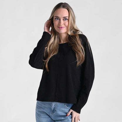 Christopher & Banks Relaxed Restyled Dolman Sleeve Seam Front Top
