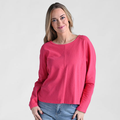 Christopher & Banks Relaxed Restyled Dolman Sleeve Seam Front Top