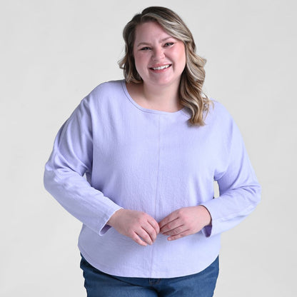 Christopher & Banks Relaxed Restyled Dolman Sleeve Seam Front Top