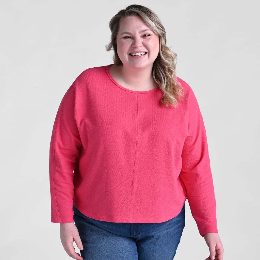 Christopher & Banks Relaxed Restyled Dolman Sleeve Seam Front Top